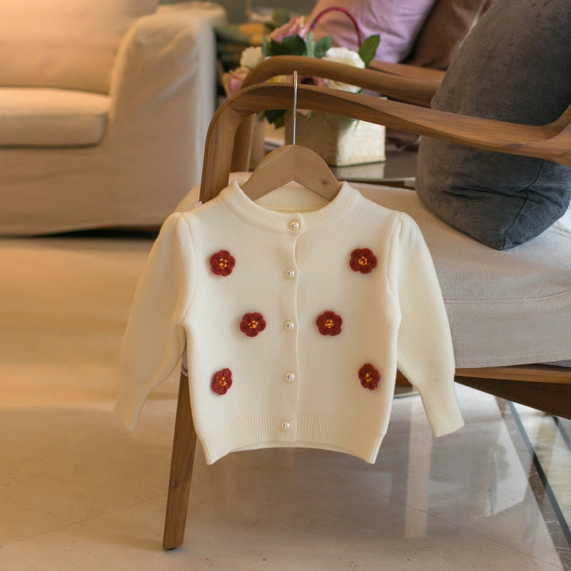 Children's Sweater Flower Girls Cardigan
