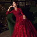 Wine Red Long Style