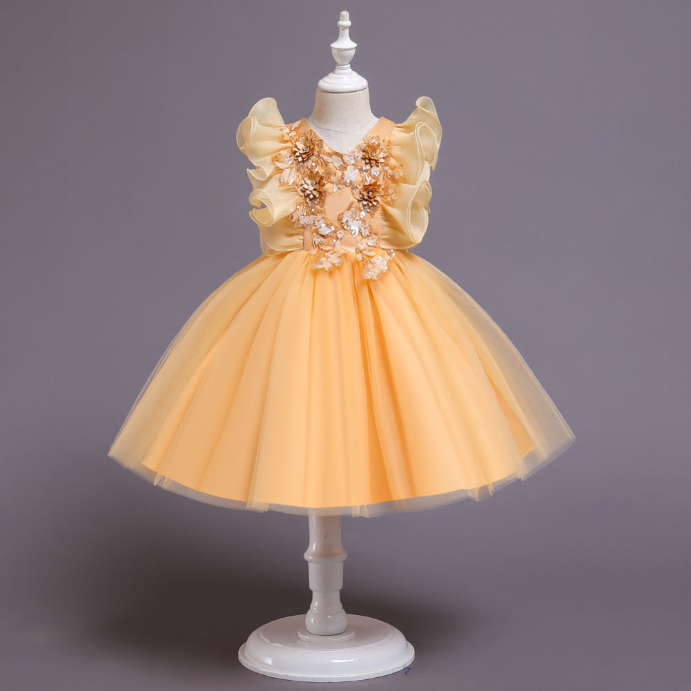 Children's Princess Dress Korean Style Puffy Dress Wedding Dress Costume
