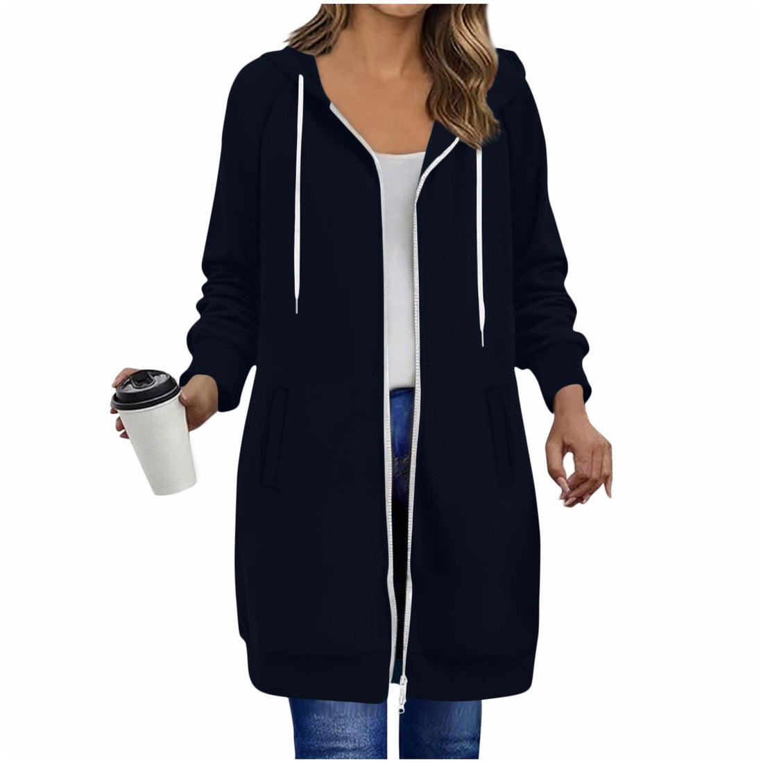 Womens Hooded Sweatshirt Casual Jacket
