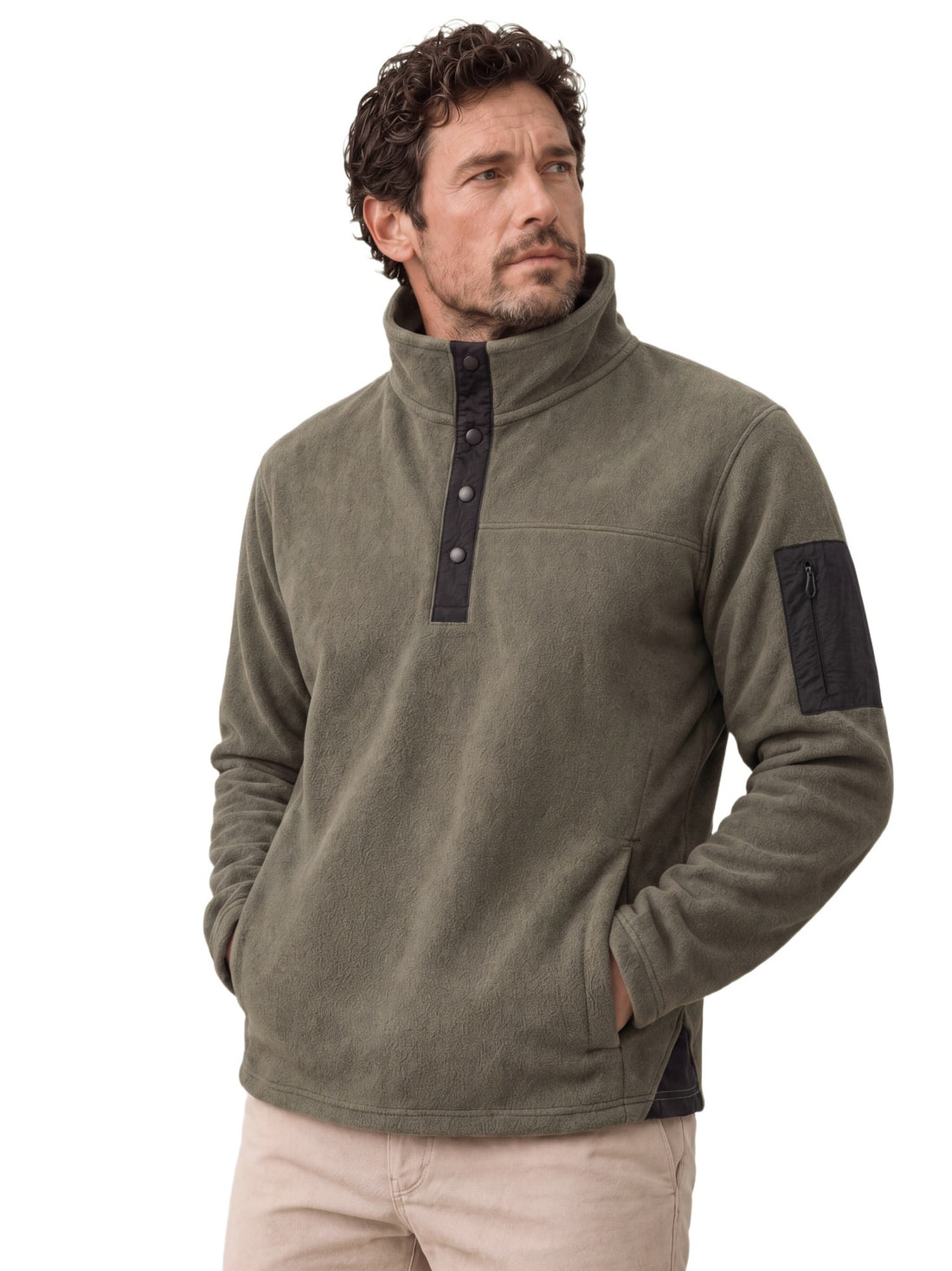 2026 Autumn Winter European And American Outdoor Sports Sweatshirt For Men, Cross-Border Trade Casual Men's Thick Pullover Fleece Sweatshirt