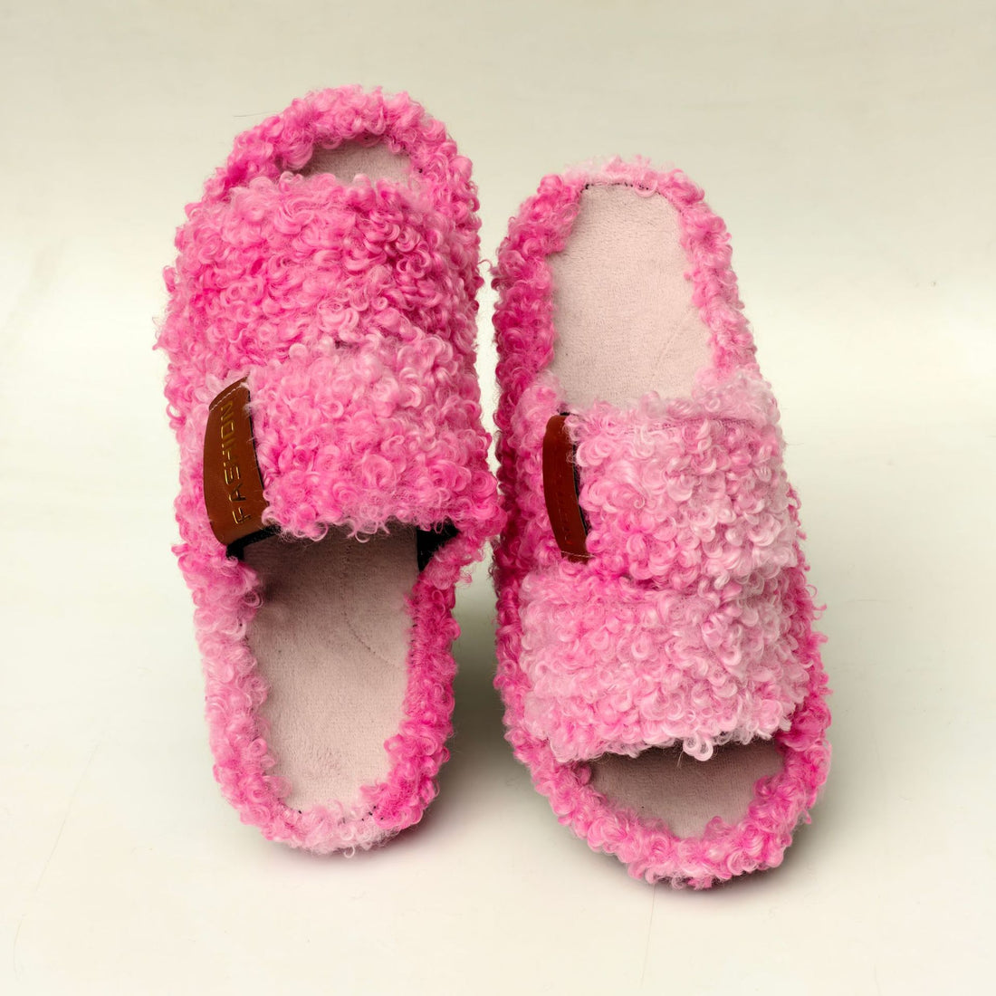 Women's Double Strap Flat Indoor House Shoes With Soft Faux Fur Lining For Winter Comfort