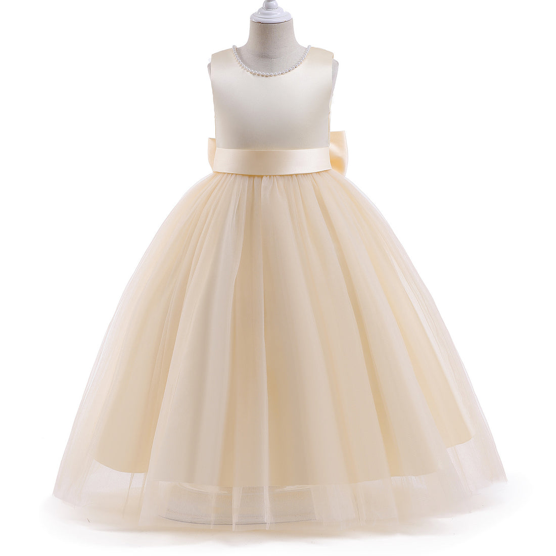 Dresses Of Bride Fellow Kids Champagne Girls Sleeveless Beaded Dress