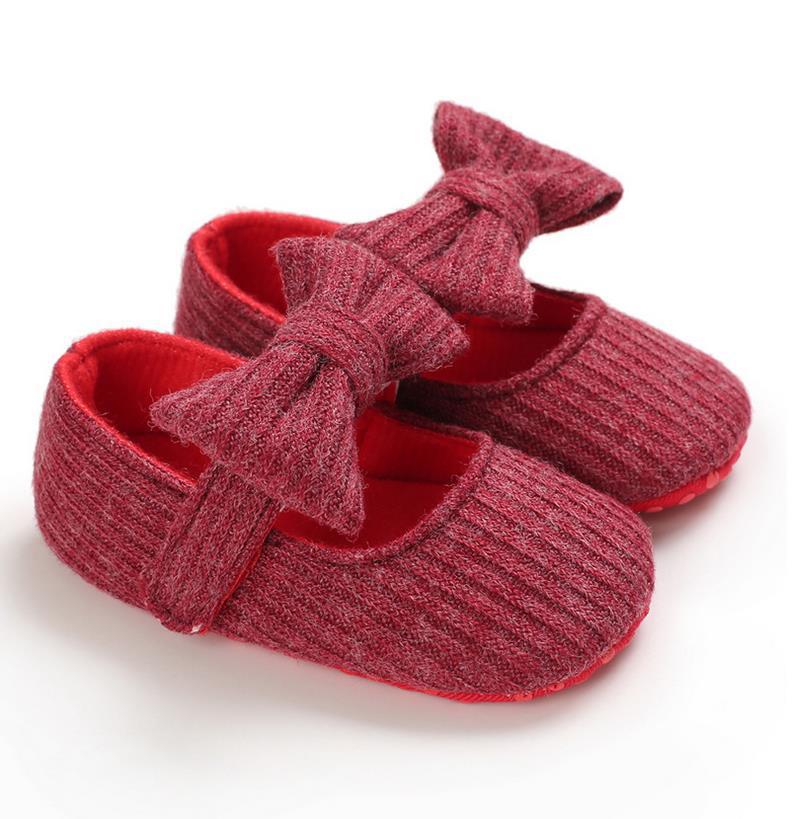 Wool Baby Knitted Bow Baby Shoes