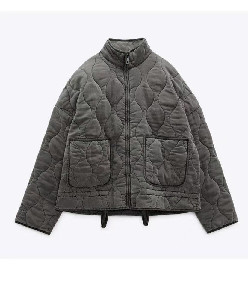 Long Sleeve Zipper Cotton Jacket