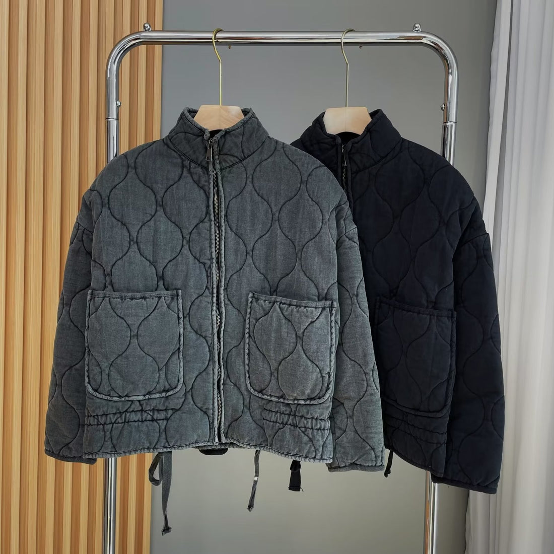 Long Sleeve Zipper Cotton Jacket