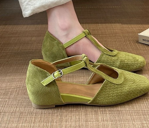 Women Retro Woven Cutout Mary Jane Sandals, 2026 New Summer Closed Toe Block Heel Roman Sandals