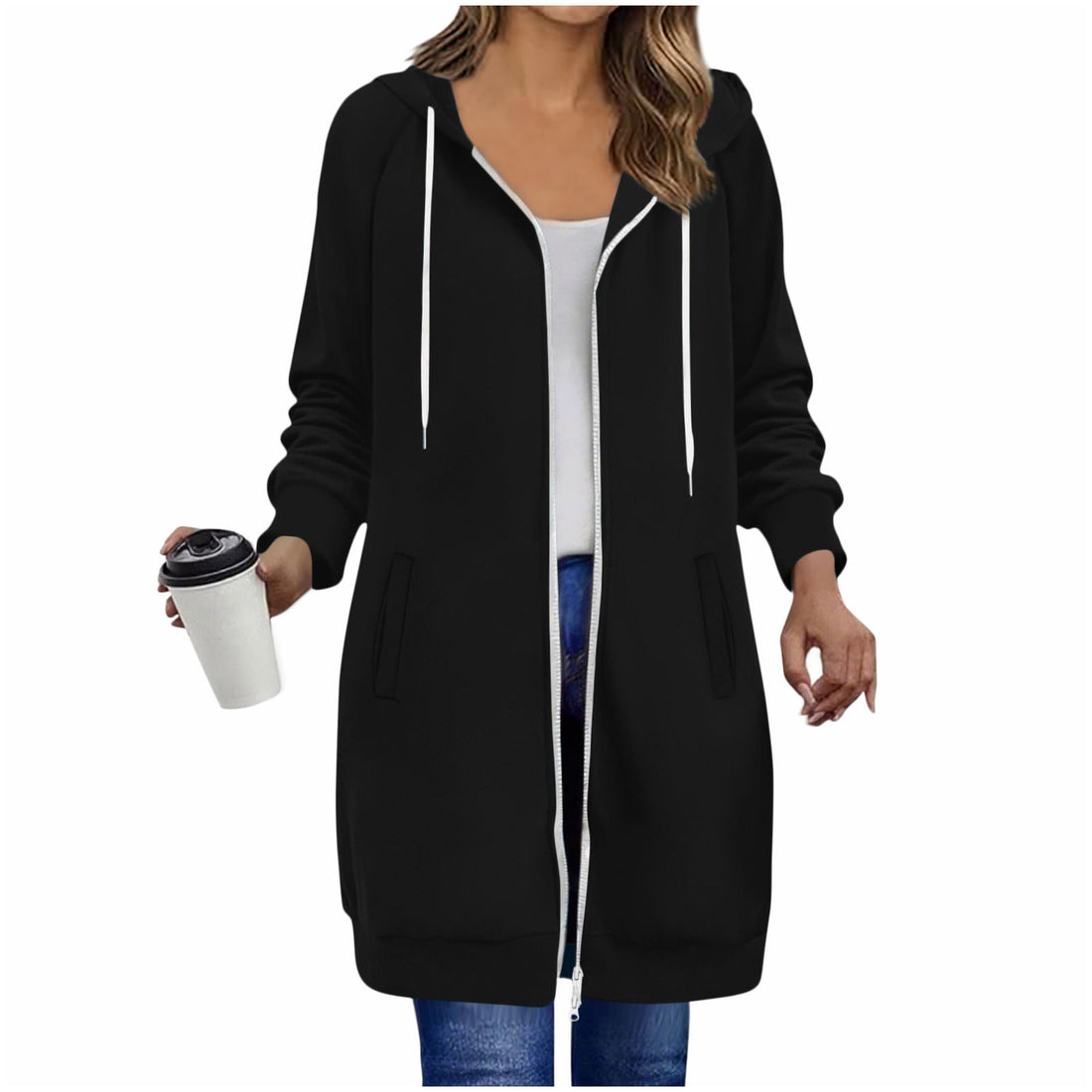 Womens Hooded Sweatshirt Casual Jacket
