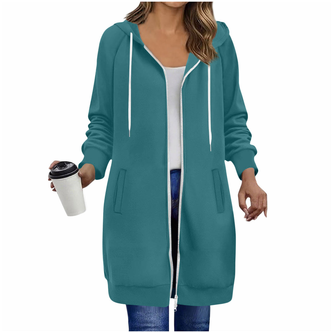 Womens Hooded Sweatshirt Casual Jacket