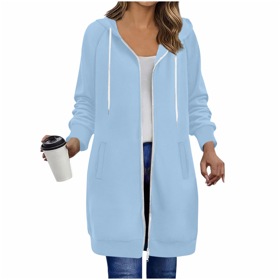 Womens Hooded Sweatshirt Casual Jacket