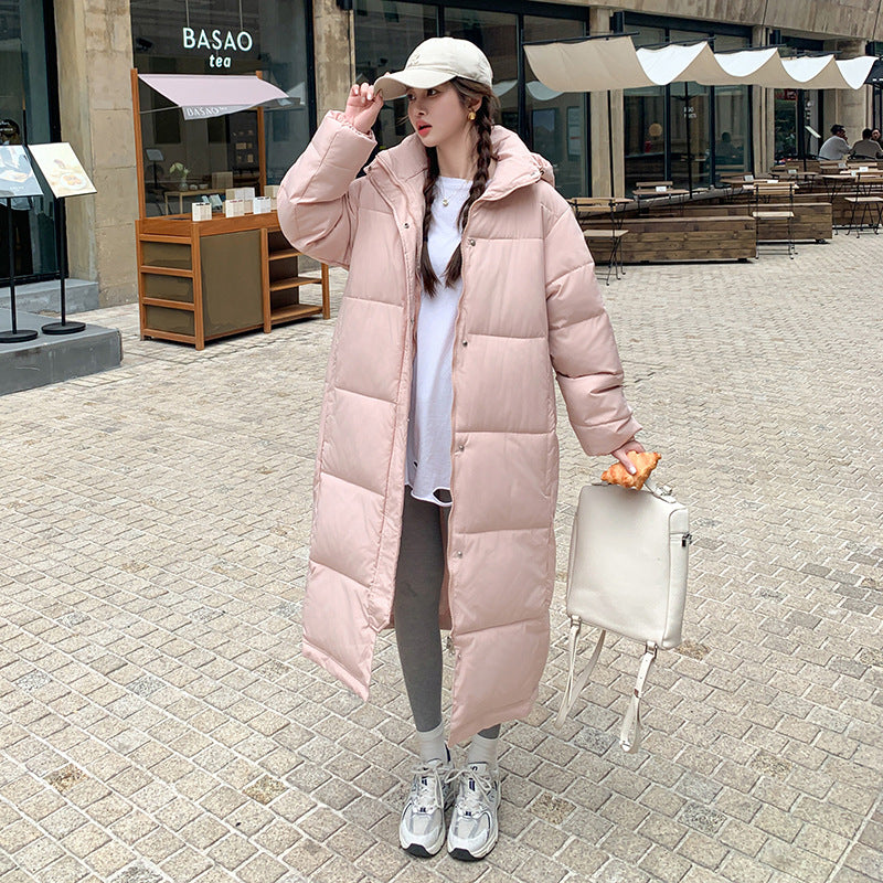 Women's Mid-length Over-the-knee Cotton Coat