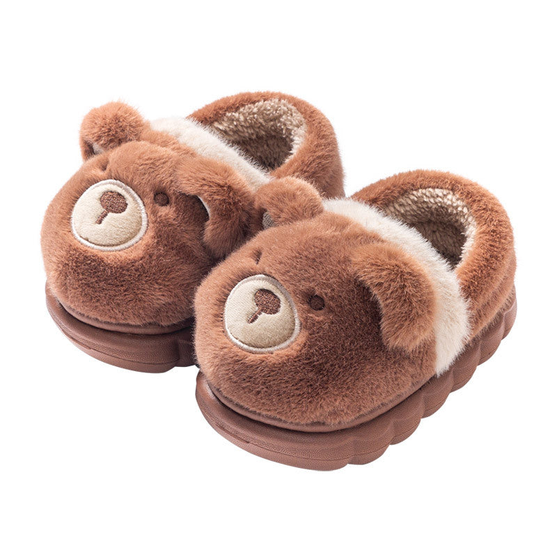 Bear Children's Cotton Shoes Cute Home Warm