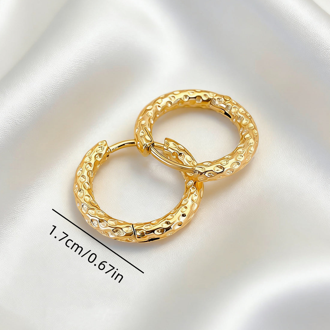 Cross-Border European And American Style Earrings, Light Luxury Geometric Plain Hoop Metal Design Earrings, Versatile High-End Niche Ear Accessories