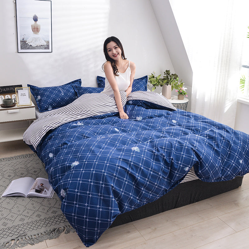 غطاء لحاف بتصميم إسكندنافي بسيط لسرير مفرد