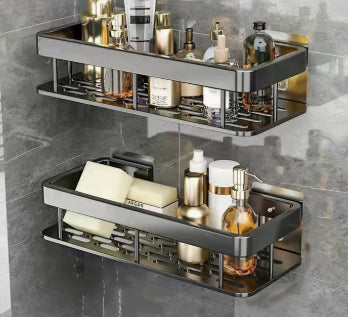 Anti-Rust Metal Steel Shower Rack-Large Capacity,Bathroom Organizing Shelves, Convenient Storage And Home Decoration