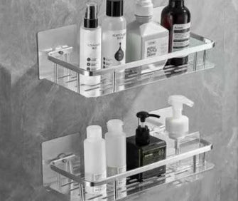 Anti-Rust Metal Steel Shower Rack-Large Capacity,Bathroom Organizing Shelves, Convenient Storage And Home Decoration
