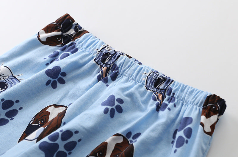 Cartoon Pattern Flannel Confinement Pajamas Suit