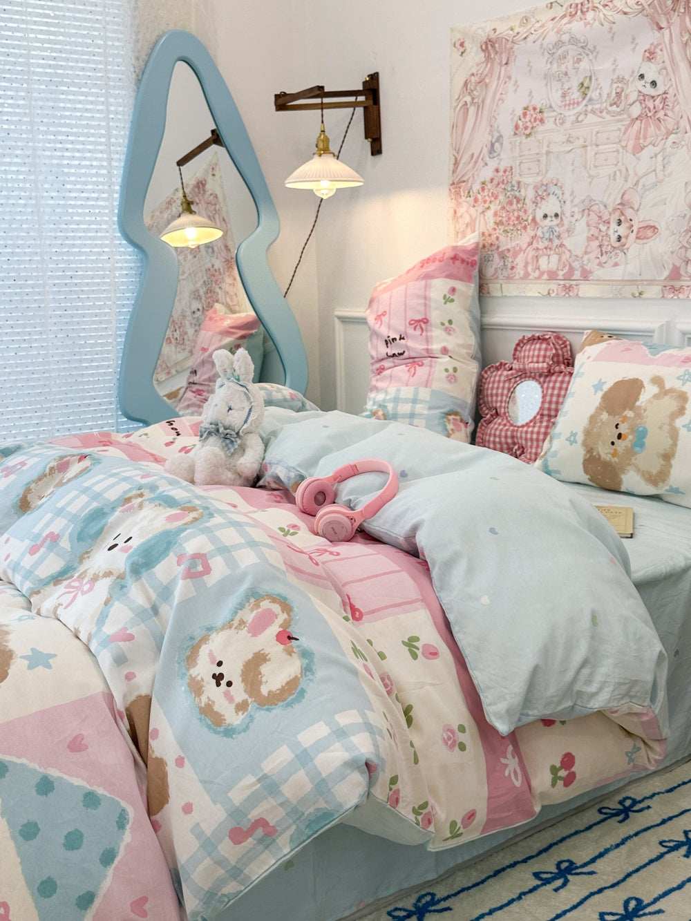 Cotton Bed Sheet And Duvet Cover Three-piece Set