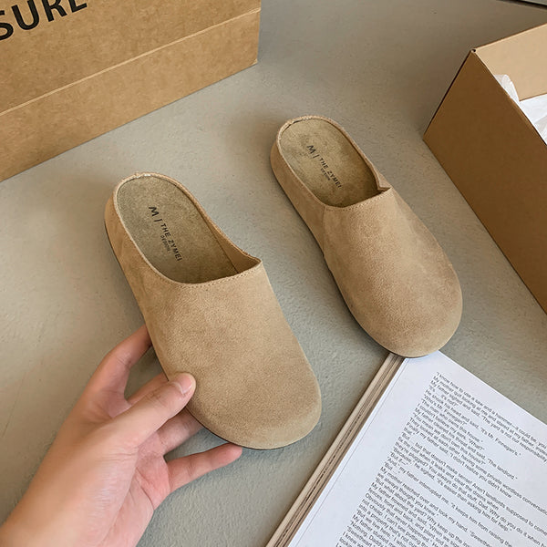 Women's Platform Closed Toe Birken Mules, 2026 New Slip-On Soft Sole Retro Cute Ugly Sandals For Spring, Autumn & Summer Outdoor Wear